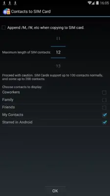 Contacts to SIM Card - Manage your contacts android App screenshot 0