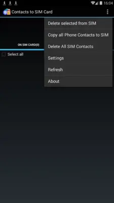 Contacts to SIM Card - Manage your contacts android App screenshot 2